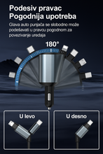 Učitaj sliku u galeriji, Auto Punjač sa Uvlačenjem Kablova 4 u 1