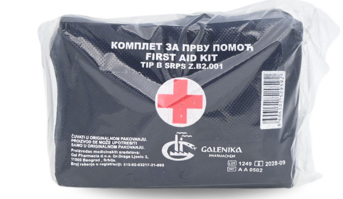 Komplet za Prvu Pomoć Tip B