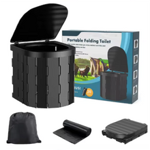 Učitaj sliku u galeriji, Prenosivi WC za kampovanje i putovanja - sklopivi toalet za odrasle