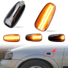 Učitaj sliku u galeriji, LED dinamički migavci Opel Astra G/Zafira A zatamnjeni – detalj
