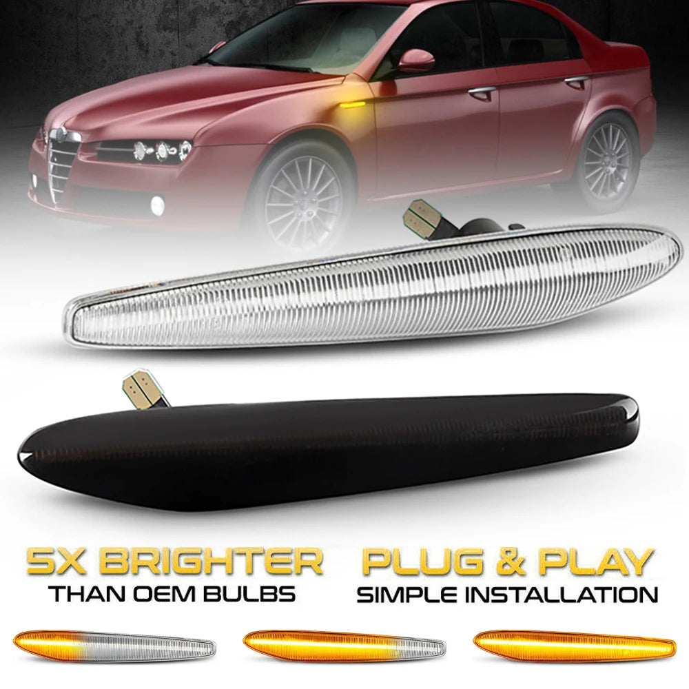 Dinamički LED Migavci za Alfa Romeo 159 Brera Providni