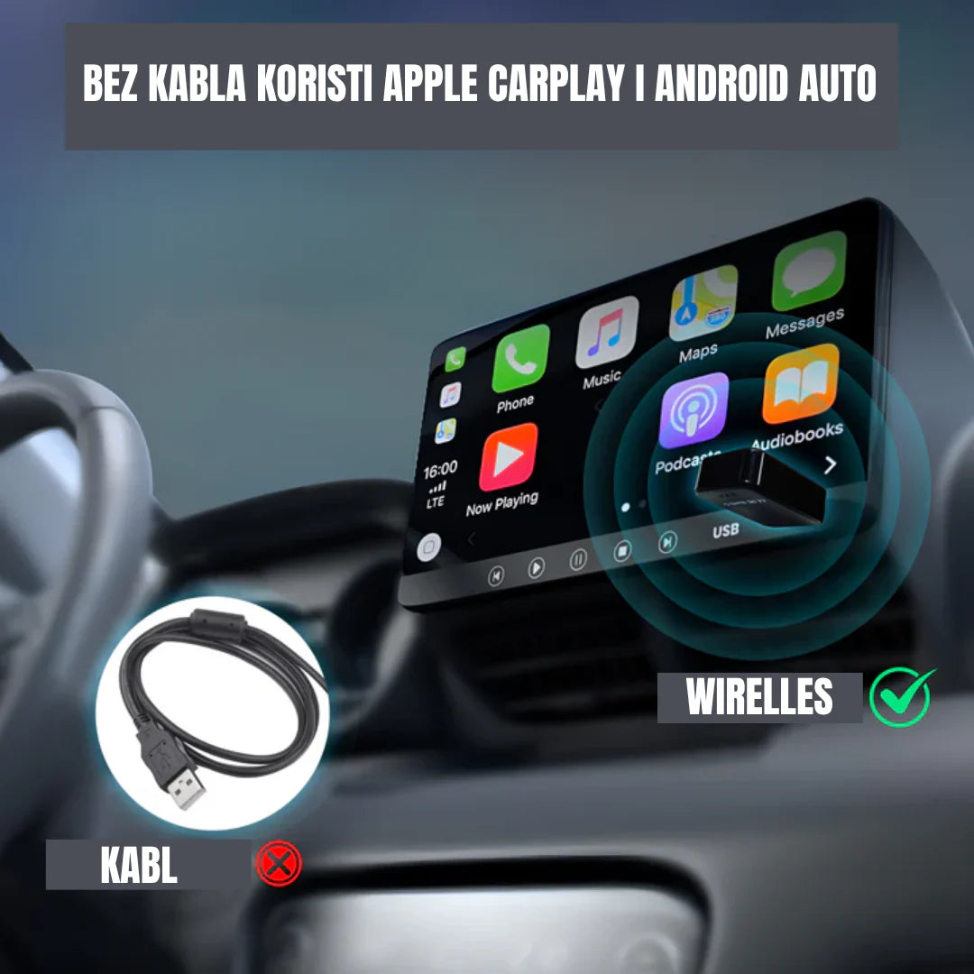 Wireless Apple Carplay & Android Auto Adapter