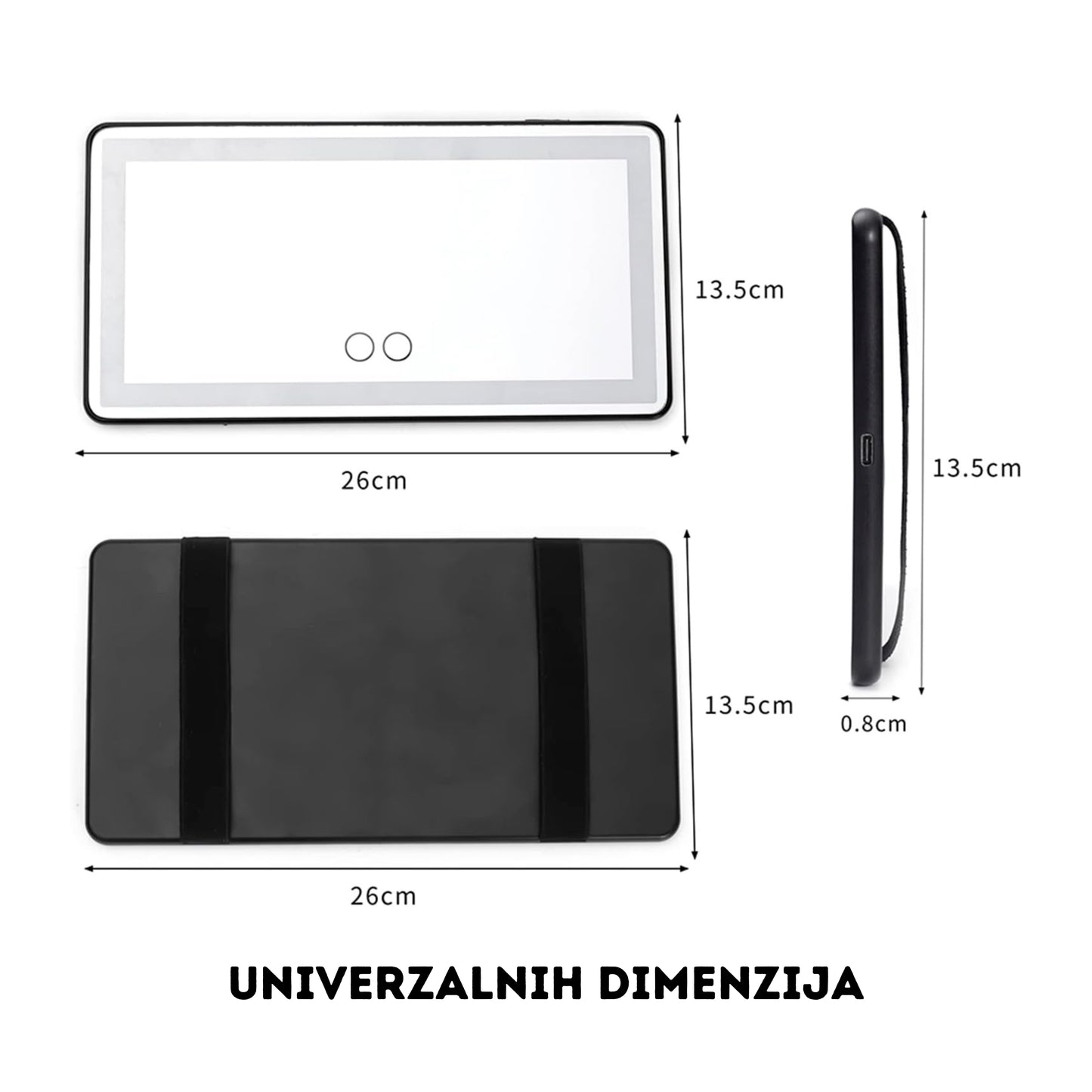 LED Ogledalo za Šminkanje u Autu