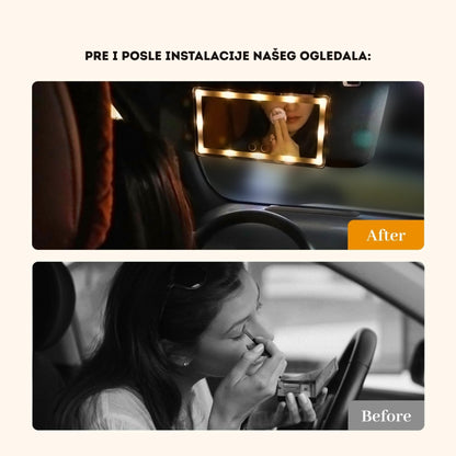 LED Ogledalo za Šminkanje u Autu
