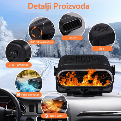 Grejalica za Auto sa Ventilatorom - Jači Model