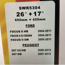 Učitaj sliku u galeriji, Tipske Metlice Brisača 650-425MM Ford Focus Peugeot 207
