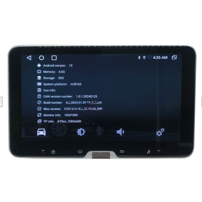 Multimedija 10″ 1DIN Android 360° QLED GPS WiFi Bluetooth