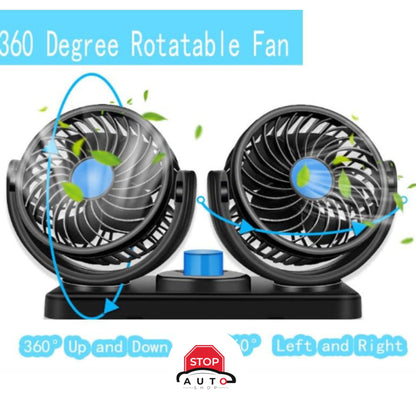 Dupli Ventilator za Automobil 12v