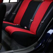 Učitaj sliku u galeriji, Set presvlake za Sedišta Univerzalne + Obloga Volana  - Crno Crvena
