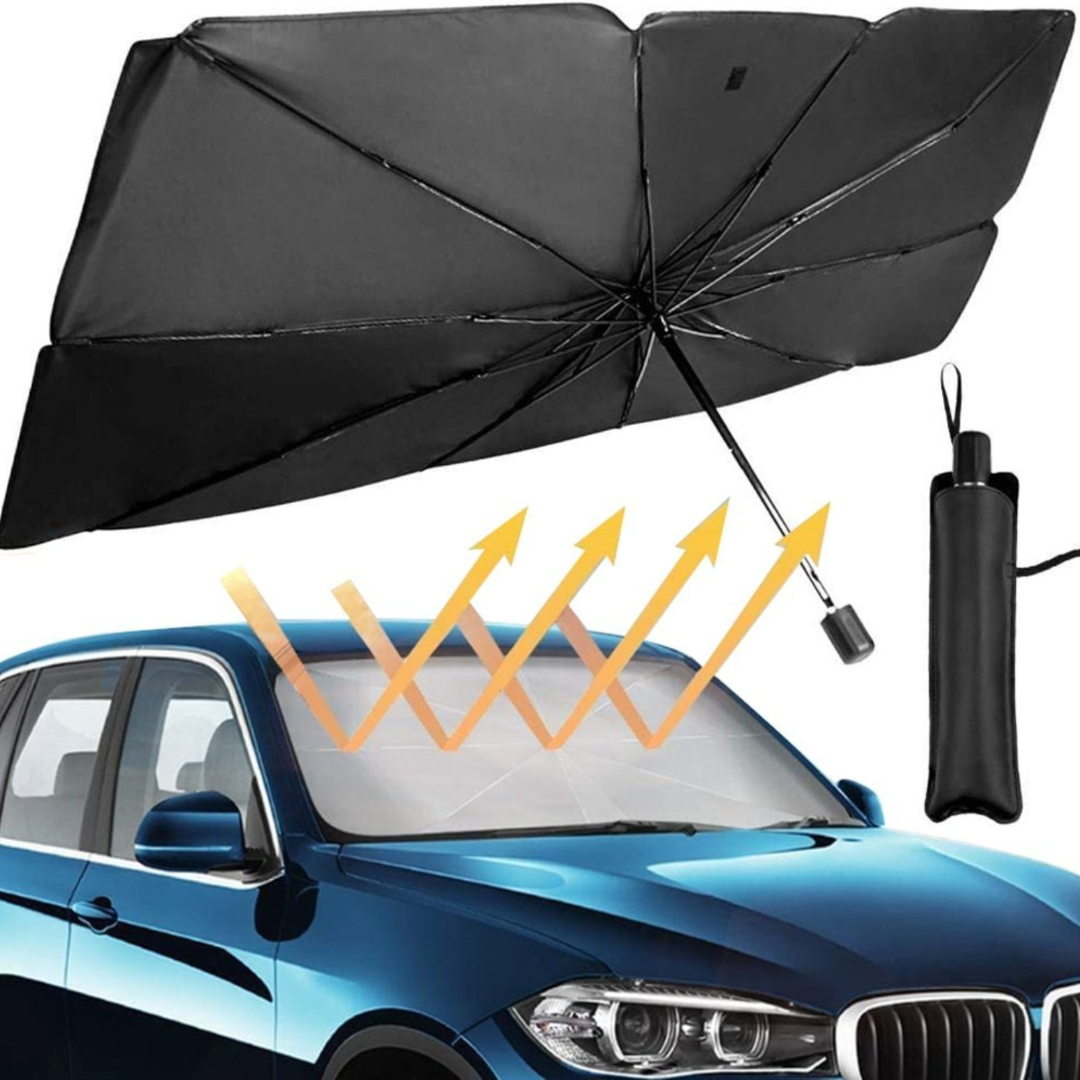 Suncobran zaštita za auto - postavljen na vetrobransko staklo