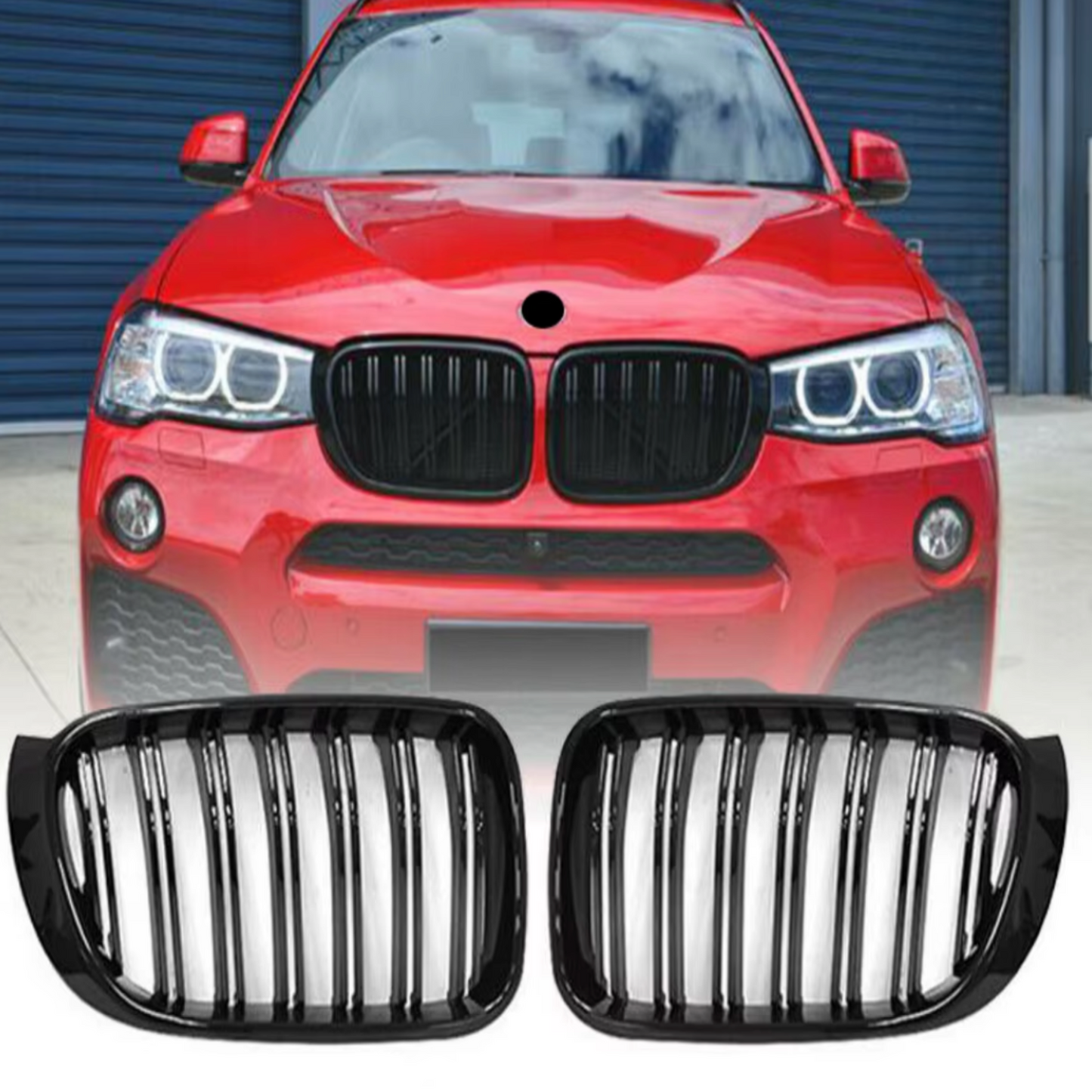 BMW X3 F25 X4 F26 Grill Dupli Crni Sjajni 2014-2017