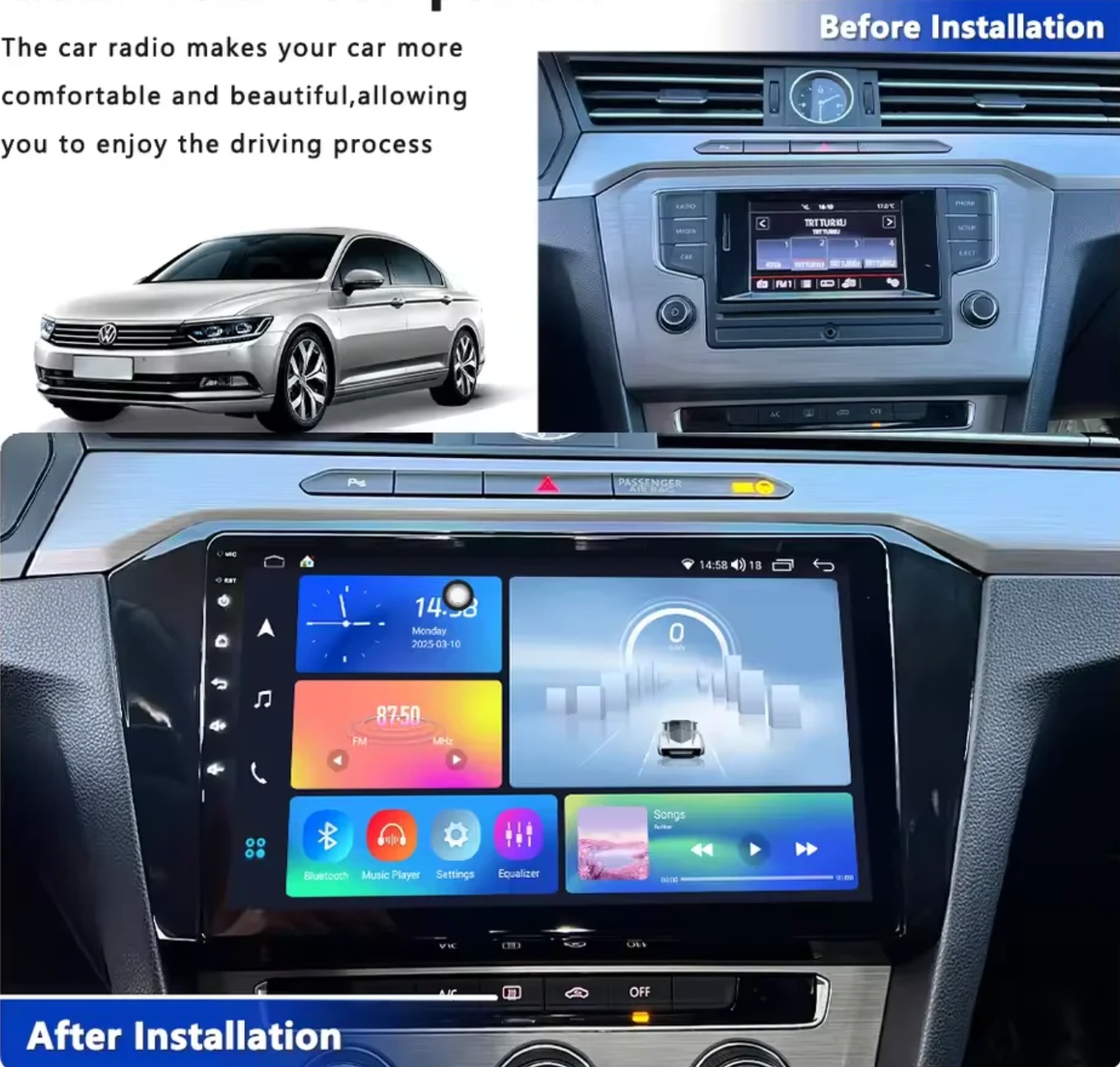 panel za navigaciju Passat B8 2017– sa kablovima