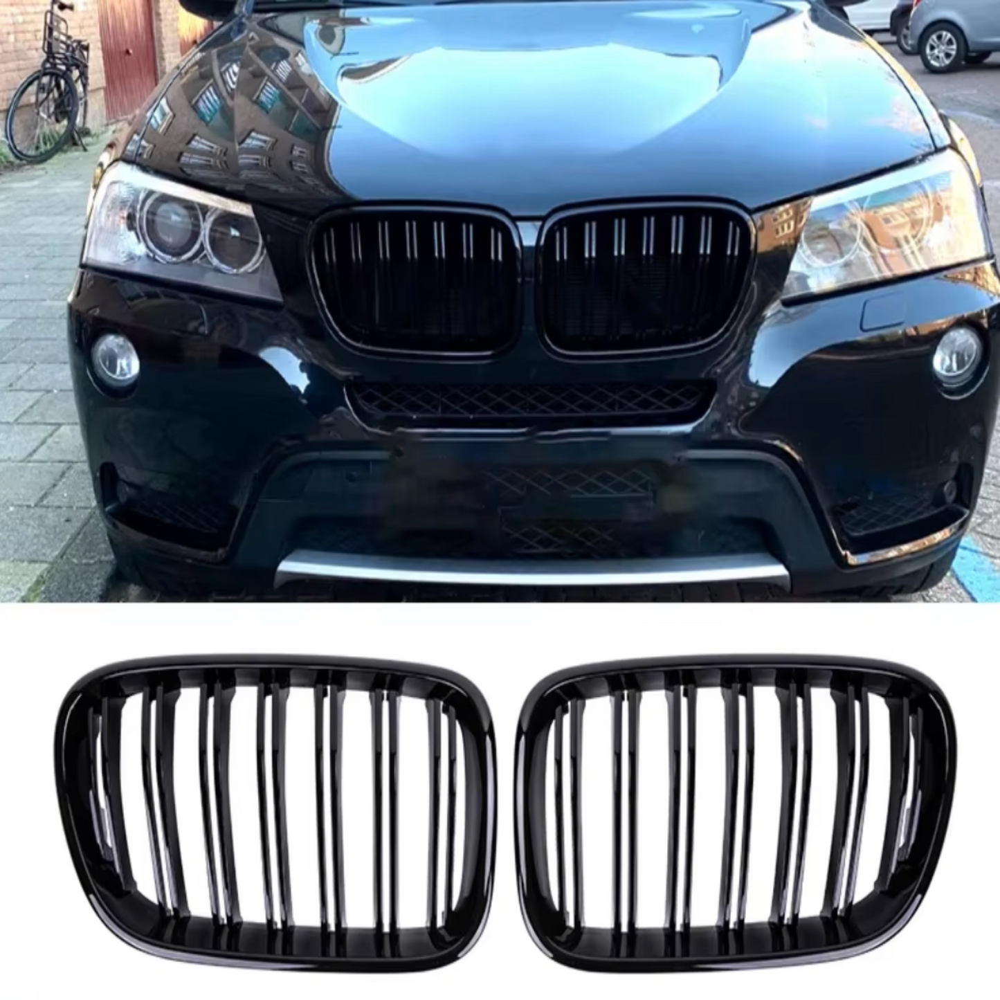 BMW X3 F25 Grill Dupli Crni Sjajni 2011-2014
