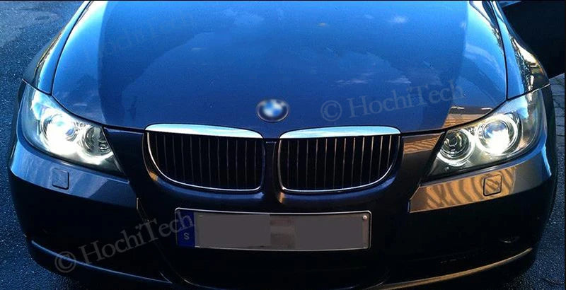 LED Angel Eyes markeri BMW E90/E91 pre-LCI – pogled 4
