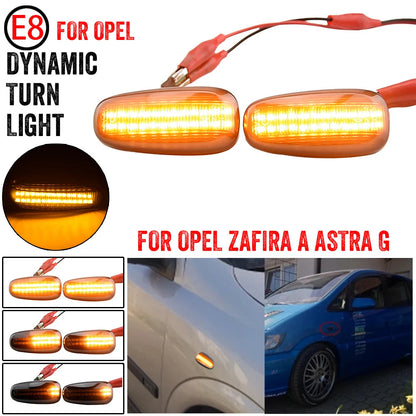 LED dinamički migavci Opel Astra G/Zafira A zatamnjeni – detalj