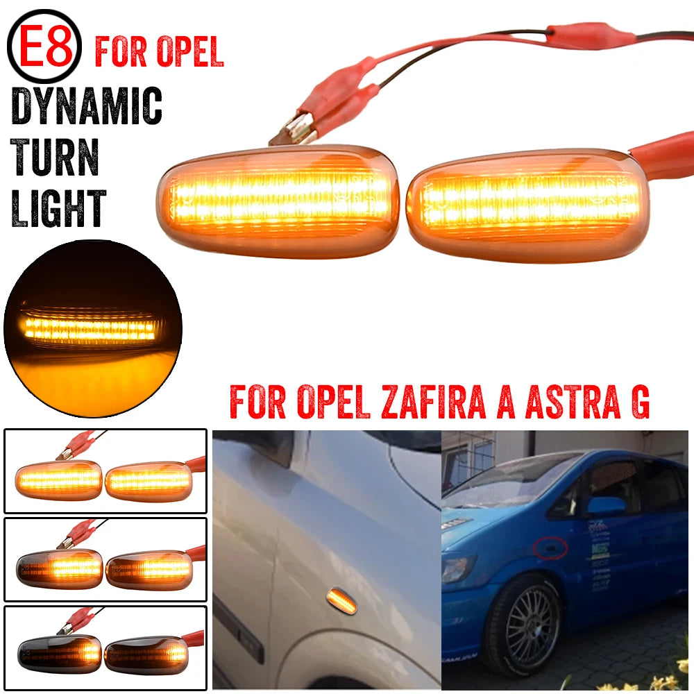 LED dinamički migavci Opel Astra G/Zafira A zatamnjeni – detalj