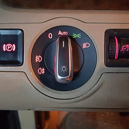 chrome headlight switch – vw jetta/tiguan/touran/caddy – detalj