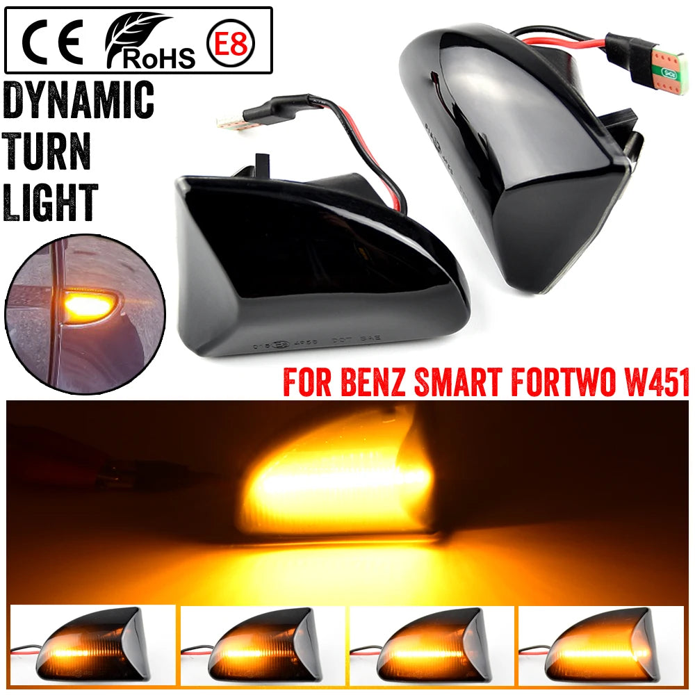 LED dinamički migavci Smart ForTwo 451 – pogled